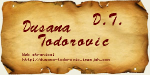 Dušana Todorović vizit kartica